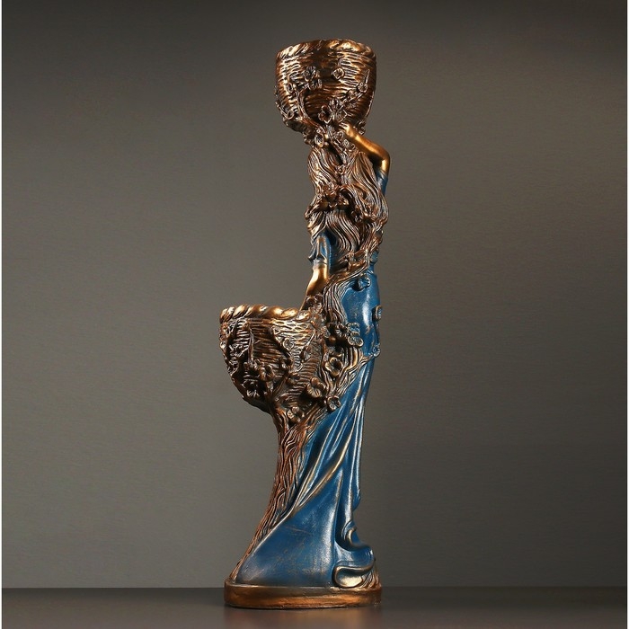 Фигура  Фигура "Девушка с двумя кашпо" красная, 24х30х96см