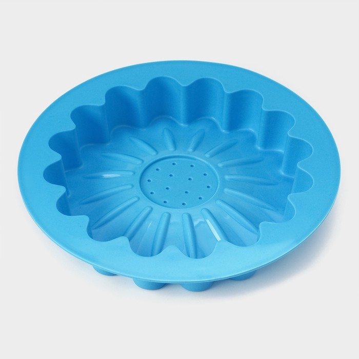 Форма для выпечки Доляна «Гербера», силикон, d=23 см (внутр. d=19 см), цвет МИКС Форма для выпечки Доляна «Гербера», силикон, d=23 см (внутр. d=19 см), цвет МИКС