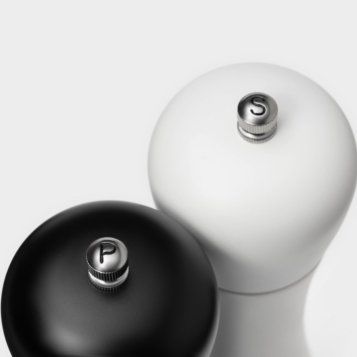 Набор мельниц для специй  Набор мельниц для специй "Softline" 2 шт. 27см, цвет черно-белый