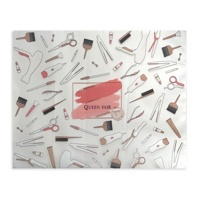 Накидка парикмахерская двусторонняя, цвет серебристый/чёрный Накидка парикмахерская двусторонняя, цвет серебристый/чёрный