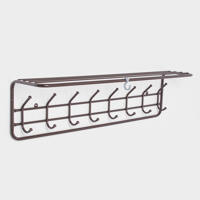 Вешалка с полкой 100 см, цвет Коричневый Вешалка с полкой 100 см, цвет Коричневый