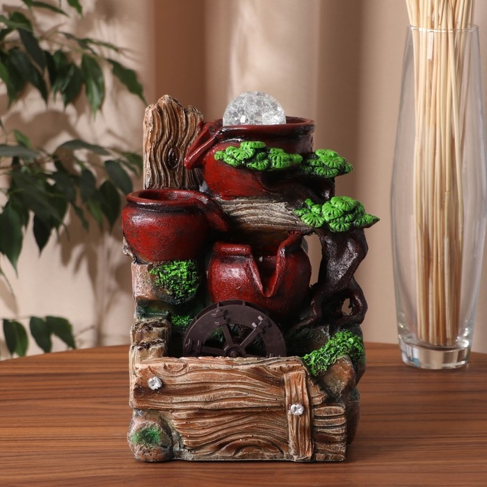 Фонтан Фонтан "Горшочки под деревом" 17х14,5х26 см (с подсветкой)