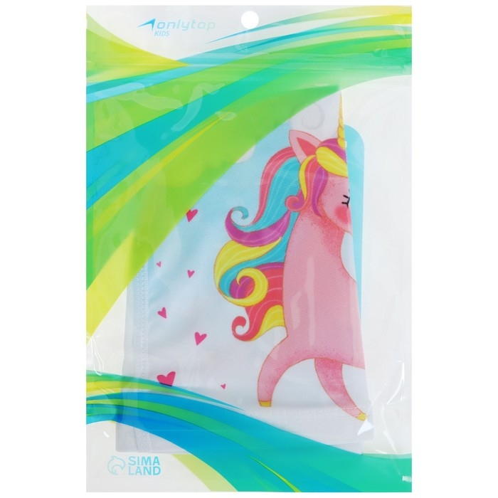 Шапочка для плавания детская ONLYTOP Kids «Единорог», тканевая, обхват 46-52 см Шапочка для плавания детская ONLYTOP Kids «Единорог», тканевая, обхват 46-52 см
