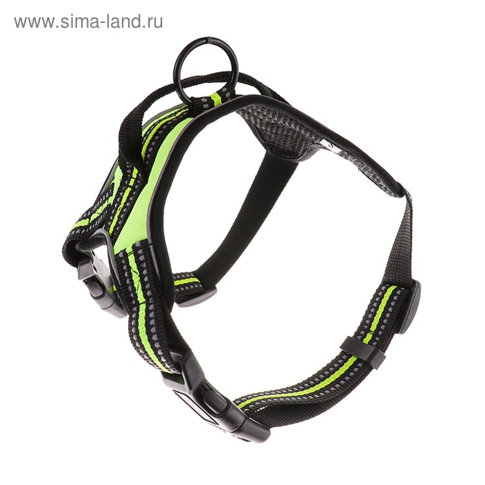 Шлейка улучшенная К7 мягкая светоотражающая, размер XL, ОГ 74-92 см, вес 28-47,5 кг, зелёная Шлейка улучшенная К7 мягкая светоотражающая, размер XL, ОГ 74-92 см, вес 28-47,5 кг, зелёная