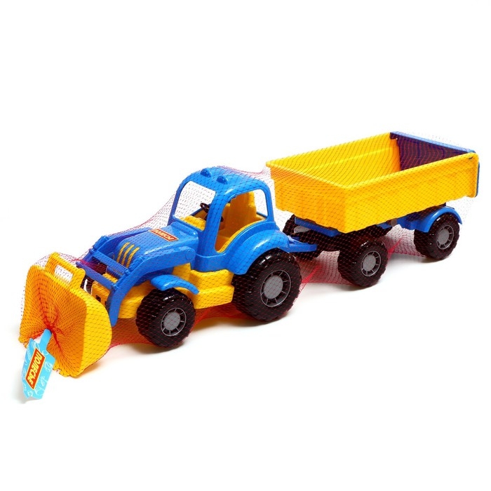 Трактор с прицепом №1 и ковшом «Силач», МИКС Трактор с прицепом №1 и ковшом «Силач», МИКС