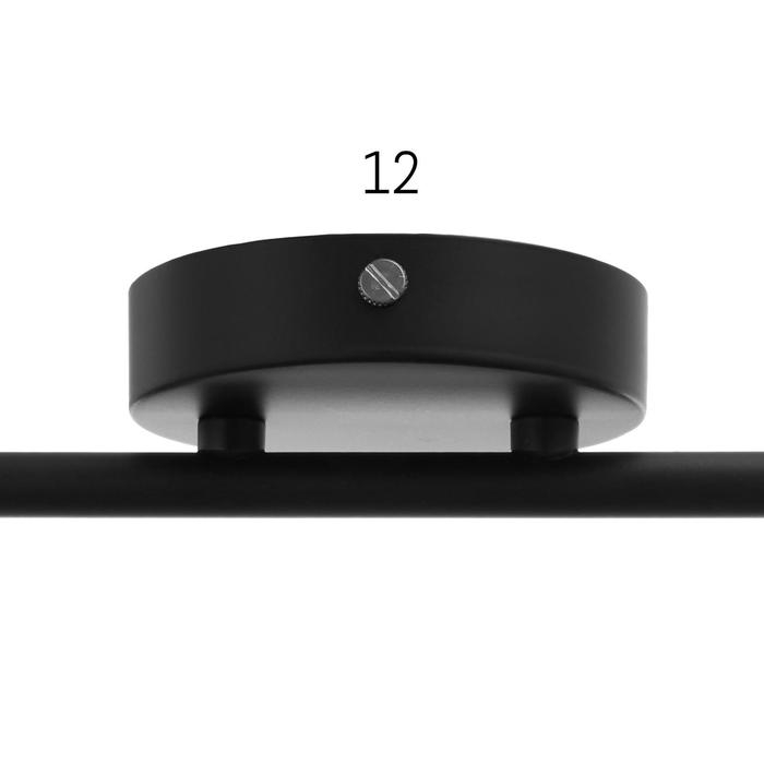 Светильник Блэк 2х6Вт GU10 черный 41х10х17см Светильник Блэк 2х6Вт GU10 черный 41х10х17см