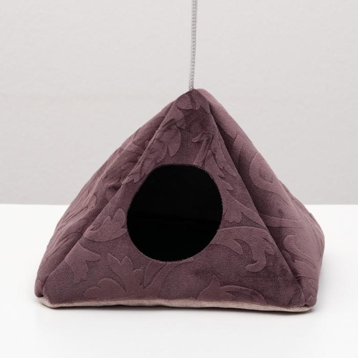 Подвесной домик для грызунов  Подвесной домик для грызунов "Юрта", мебельная ткань ,флис, 20 х 20 см, микс цветов