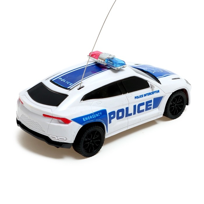 Машина радиоуправляемая «Полиция», работает от батареек, цвет бело-синий Машина радиоуправляемая «Полиция», работает от батареек, цвет бело-синий