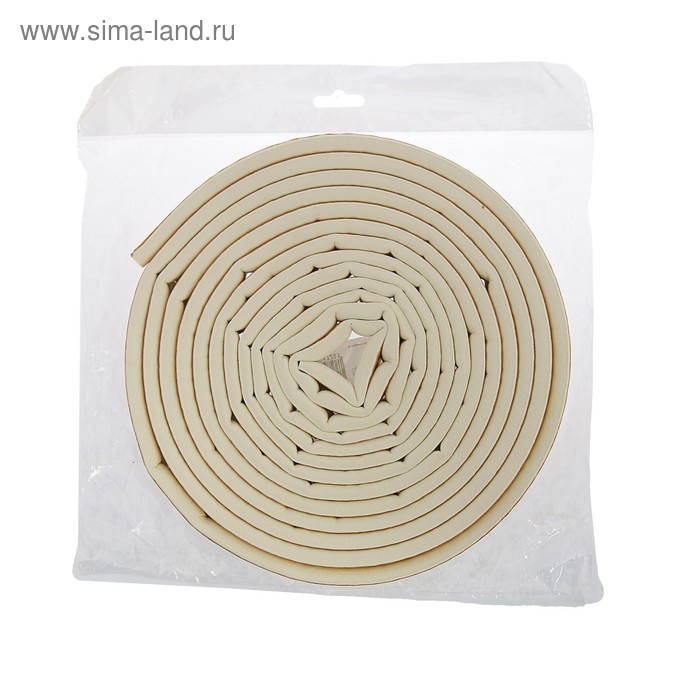 Уплотнитель резиновый ТУНДРА, профиль D, размер 9х8 мм, белый, в упаковке 10 м Уплотнитель резиновый ТУНДРА, профиль D, размер 9х8 мм, белый, в упаковке 10 м