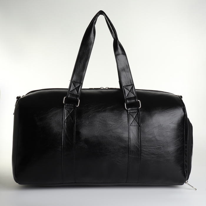 Сумка дорожная на молнии, отдел для обуви, длинный ремень, цвет чёрный Сумка дорожная на молнии, отдел для обуви, длинный ремень, цвет чёрный