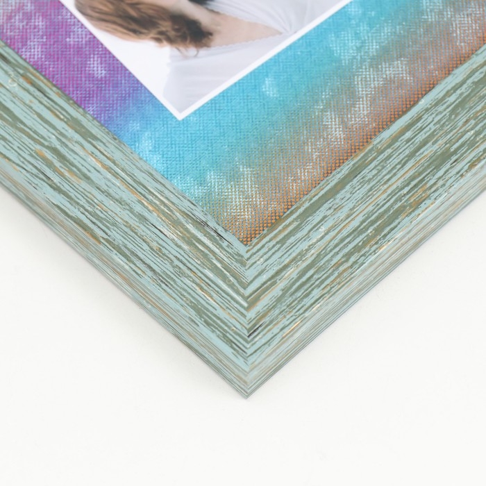 Фоторамка пластик, текстиль на 2 фото Фоторамка пластик, текстиль на 2 фото "Радужная ночь" с прищепками 27,7х23 см