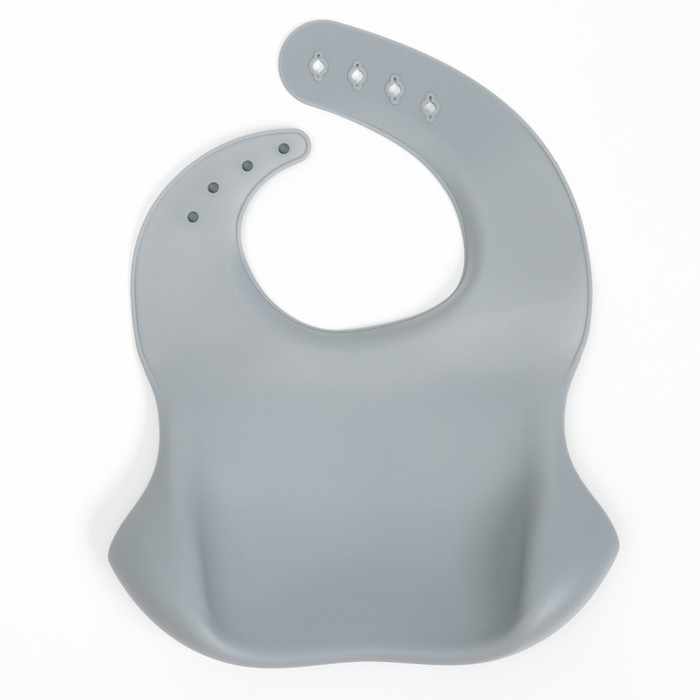 Нагрудник для кормления детский, силиконовый, Mum&baby, 23х4х29, серый Нагрудник для кормления детский, силиконовый, Mum&baby, 23х4х29, серый