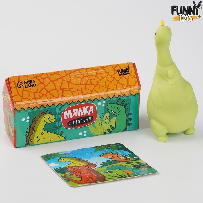 Антистресс сквиш мялка с пазлом «Динозавр» Антистресс сквиш мялка с пазлом «Динозавр»
