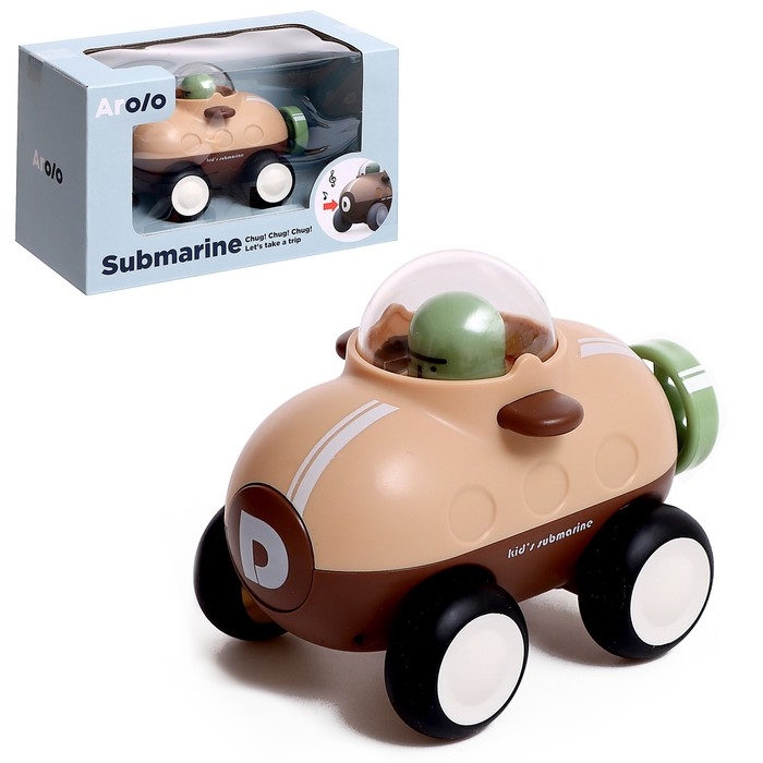 Машина инерционная «Подводная лодка», свет, звук, цвет коричневый Машина инерционная «Подводная лодка», свет, звук, цвет коричневый