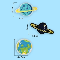 Набор термоаппликаций «Планеты», 3 шт