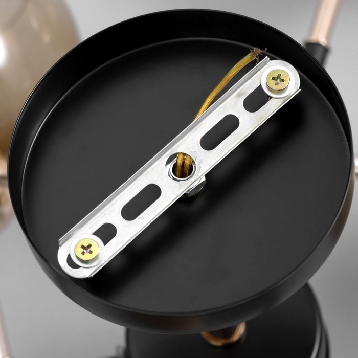 Люстра Люстра "Сендер" 6хЕ27 40Вт черно-золотой 58х58х27 см