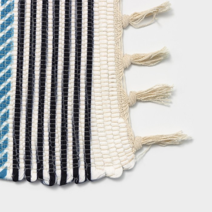 Коврик для дома Доляна «Индиго», 48×78 см, цвет серо-жёлтый