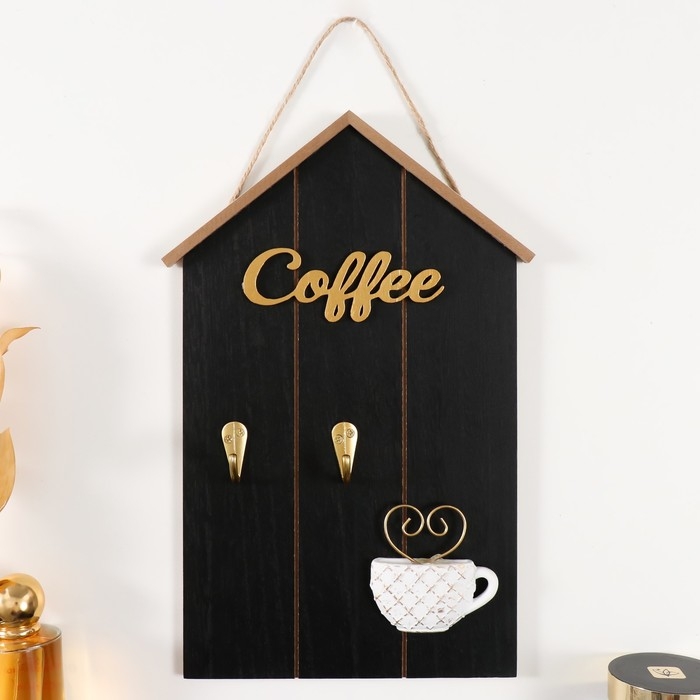 Крючки декоративные дерево Крючки декоративные дерево "Кофейный аромат" 30,3х20х3 см