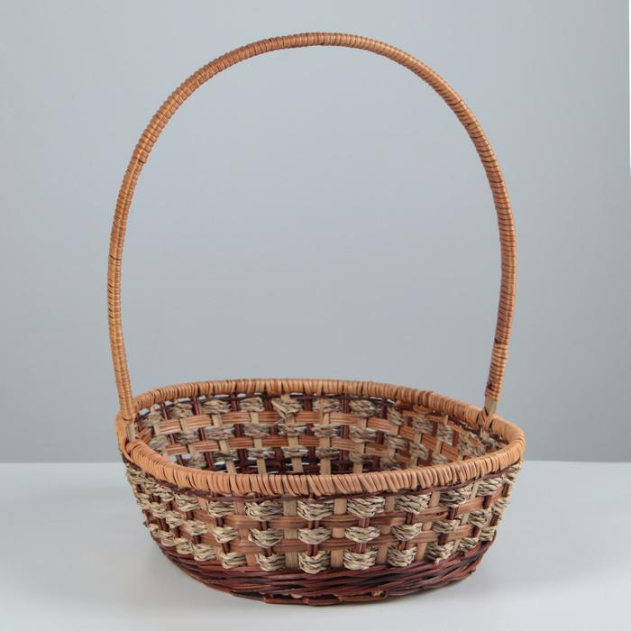 Корзина плетеная, 25×32×8/34 см, ротанг, сыть Корзина плетеная, 25×32×8/34 см, ротанг, сыть