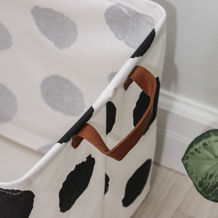 Корзина для хранения «Далматин», 33×33×31 см, цвет чёрно-белый Корзина для хранения «Далматин», 33×33×31 см, цвет чёрно-белый