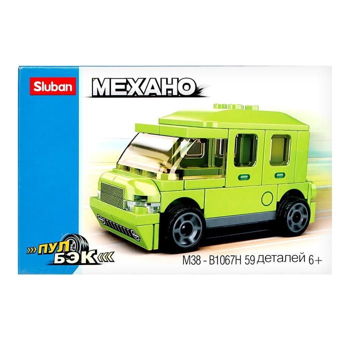 Конструктор Механо &laquo;Микроавтобус&raquo;, инерция, 59 деталей