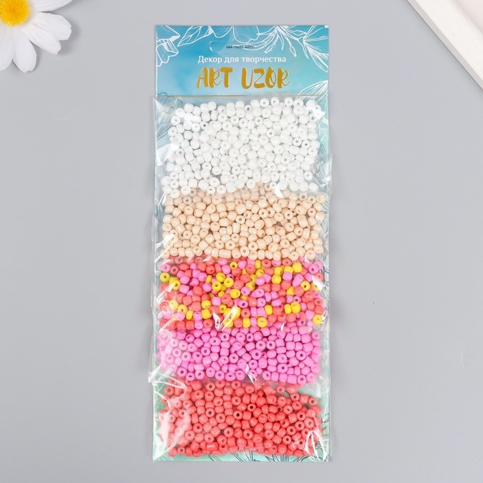 Бисер круглый 6/0  Бисер круглый 6/0 "Летние цвета" 5 цветов х 20 гр 20х8х0,7 см