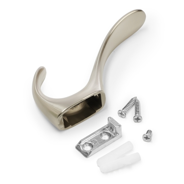 Крючок мебельный CAPPIO NOTE, двухрожковый, матовый никель Крючок мебельный CAPPIO NOTE, двухрожковый, матовый никель