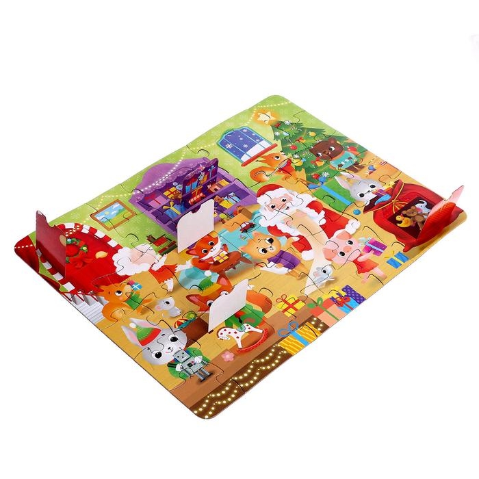 Пазл с окошками «Мастерская Дедушки Мороза», 6 окошек, 30 деталей Пазл с окошками «Мастерская Дедушки Мороза», 6 окошек, 30 деталей