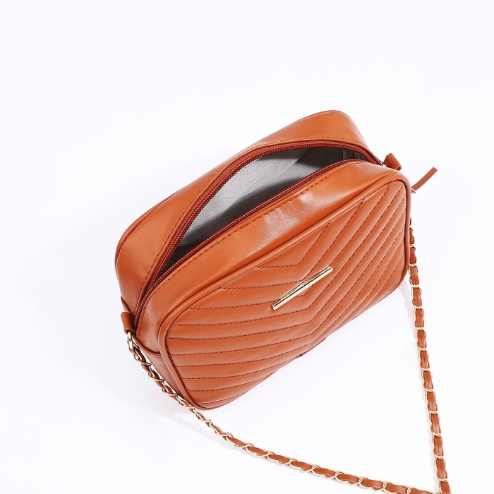 Сумка кросс-боди на молнии, цвет рыжий Сумка кросс-боди на молнии, цвет рыжий