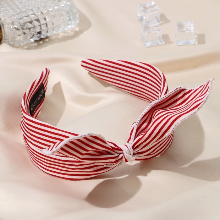 Ободок для волос Ободок для волос "Эмилия" полоски, 5 см, красный