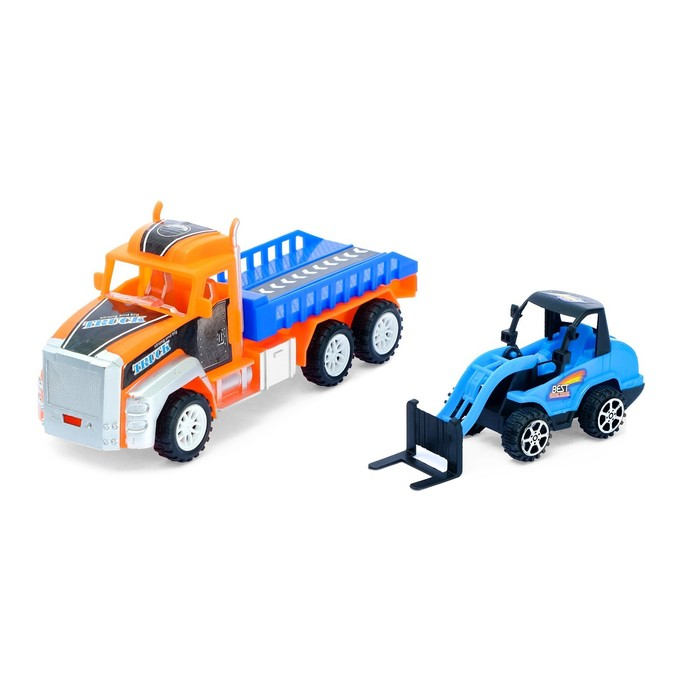 Грузовик инерционный &laquo;Перевозчик&raquo; с погрузчиком, цвета МИКС