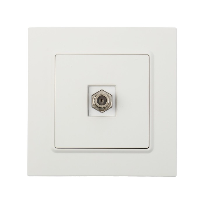 Розетка телевизионная одноместная TOT Elegant, скрытая, белая Розетка телевизионная одноместная TOT Elegant, скрытая, белая