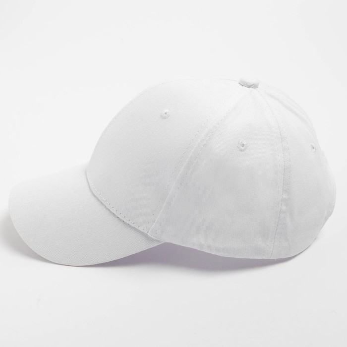 Кепка мужская однотонная MINAKU цвет белый, р-р 58 Кепка мужская однотонная MINAKU цвет белый, р-р 58