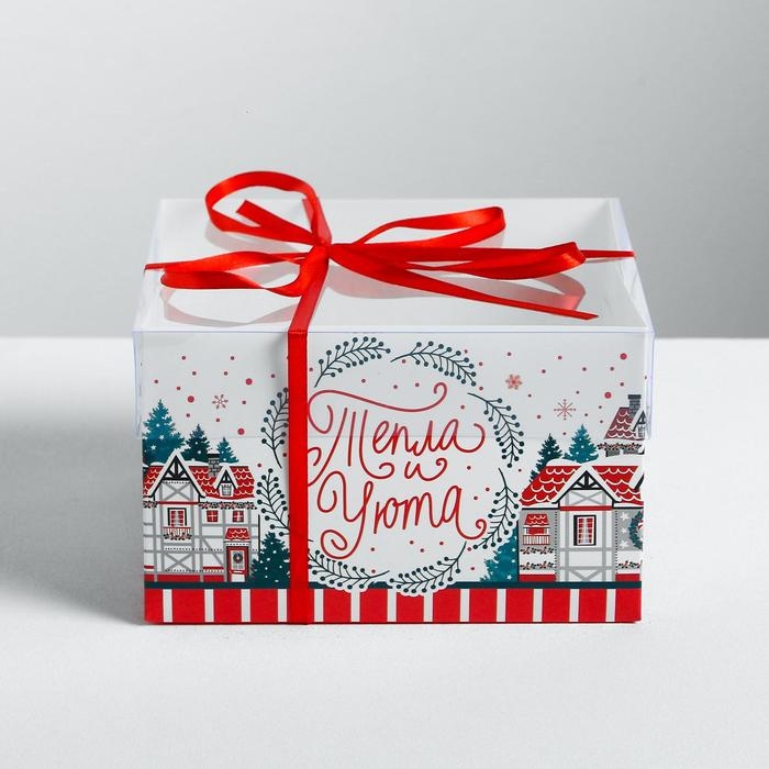 Коробка для капкейка «Всегда верь в чудеса», 16 х 16 х 10 см, Новый год Коробка для капкейка «Всегда верь в чудеса», 16 х 16 х 10 см, Новый год