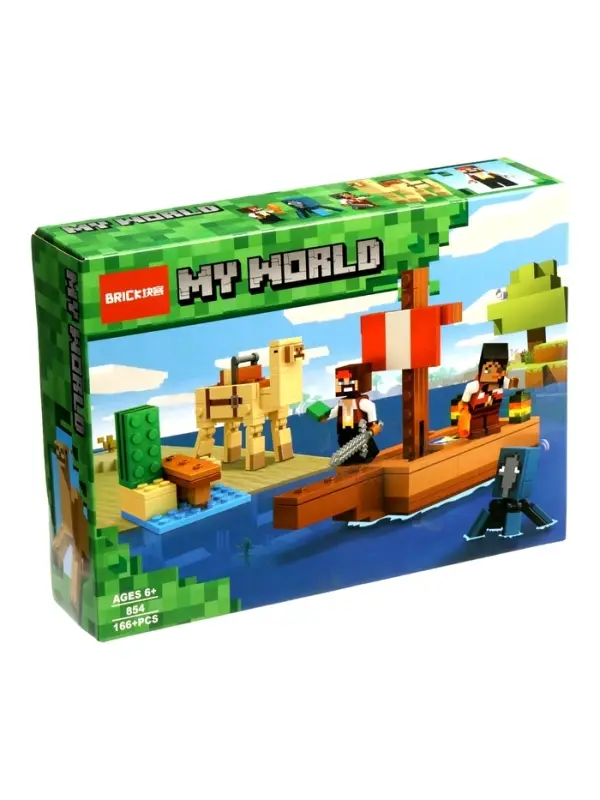 Конструктор блочный &laquo;Мой Мир. Путешествие пиратского корабля&raquo; Brick, 166 деталей