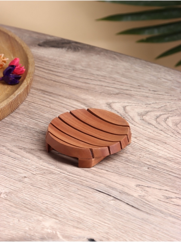 Мыльница, дерево Джати, 10х10х2 см, цв. коричневый Мыльница, дерево Джати, 10х10х2 см, цв. коричневый