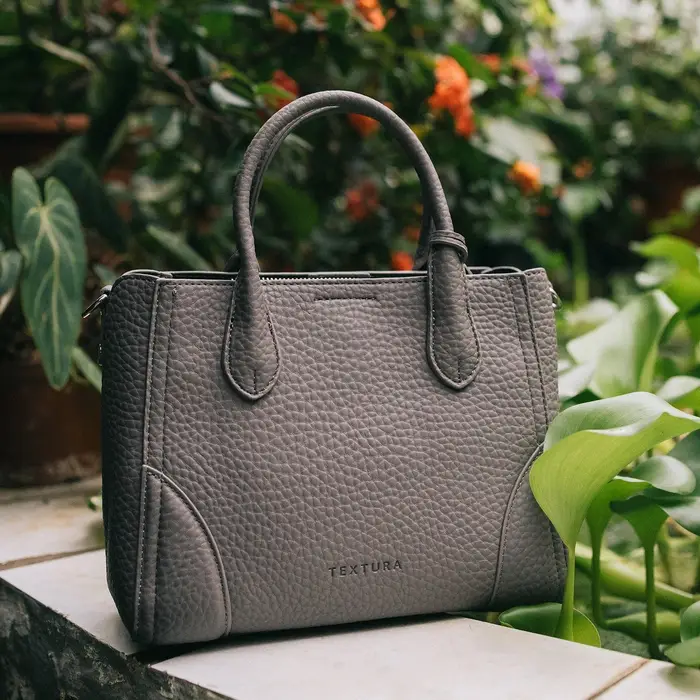 Сумка женская тоут TEXTURA на молнии, 25&times;7&times;21 см, однотонная, серая