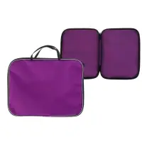 Папка с ручками текстильная А4, 350&times;270&times;20 мм, Calligrata &laquo;Офис&raquo;, нейлон 600D, двуцветный кант, фиолетовая