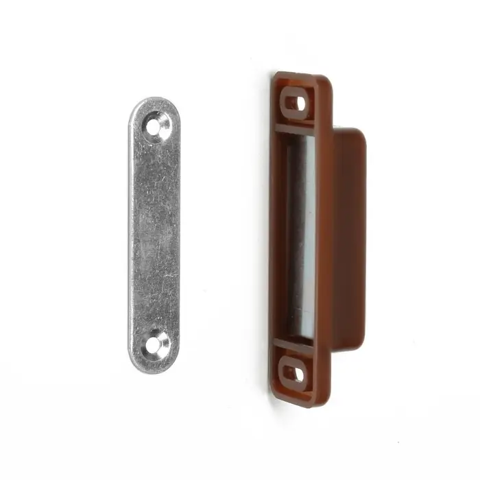 Магнит мебельный ТУНДРА M003BR, 72×13 мм, большой, коричневый, 1 шт.