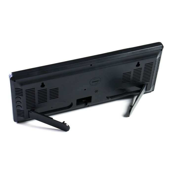 Часы электронные настенные, настольные, с будильником, 36 х 15 х 3 см, красные цифры Часы электронные настенные, настольные, с будильником, 36 х 15 х 3 см, красные цифры