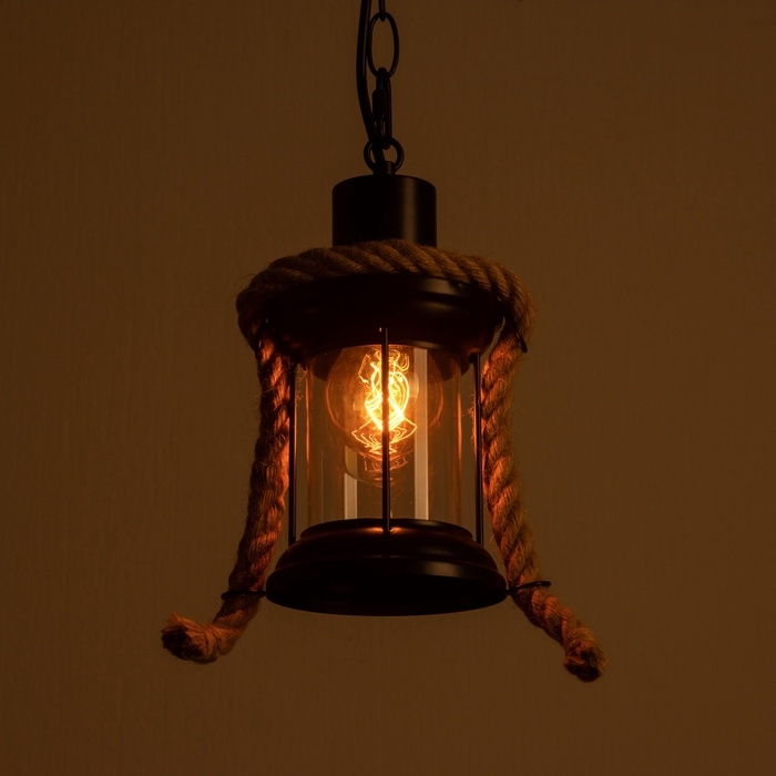 Светильник "Фонарь" Е27 40Вт черный 8х8х15-115см