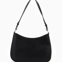 Сумка женская багет TEXTURA на молнии, 28&times;6&times;17 см, чёрная