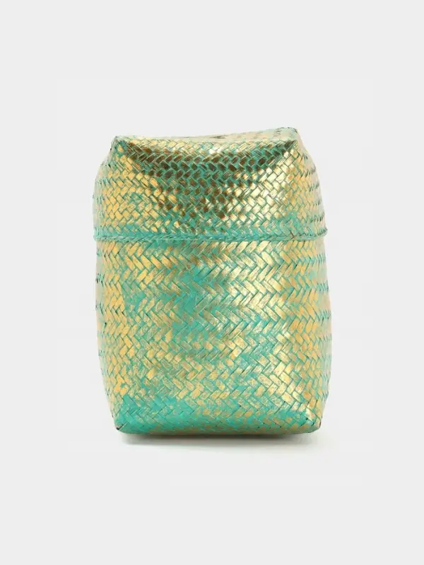 Корзинка плетёная &laquo;Голден&raquo;, 20&times;20&times;26 см, голубая