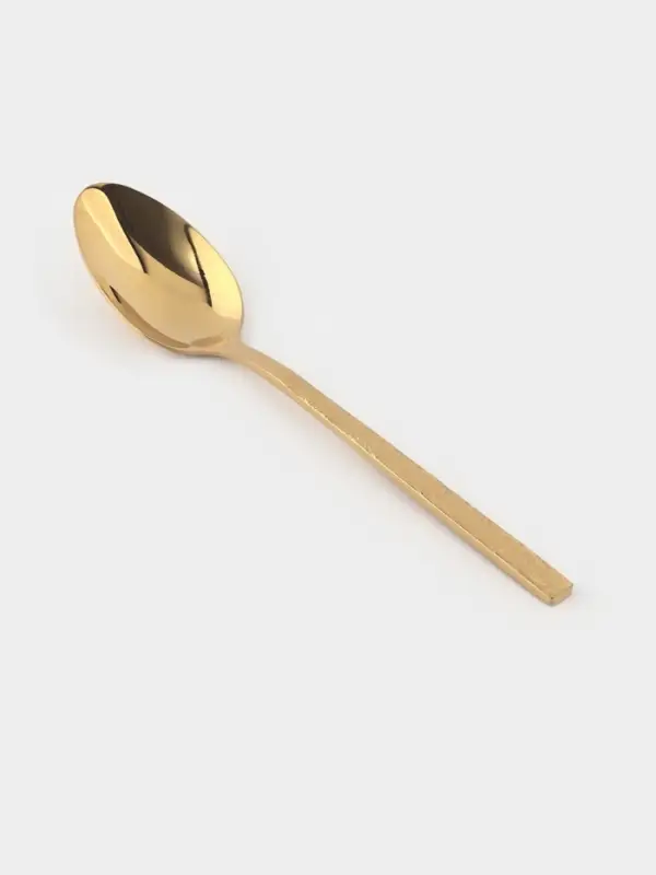 Ложка чайная Magistro &laquo;Олин GOLD&raquo;, длина 16 см, на подвесе, нержавеющая сталь, золотистая