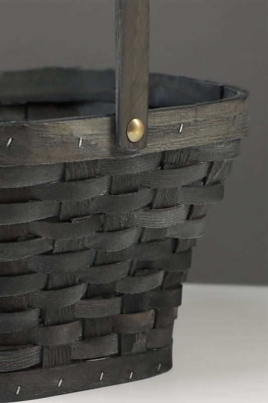 Набор корзин плетёных, 3 шт., 28×28×16 см, 23×23×14 см, 18×18×12 см, ива, серая