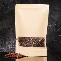 Пакет Zip - lock Крафт с прямоугольным окном,22&times;32&times;4 см