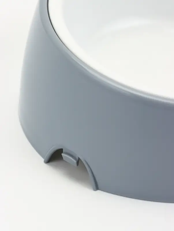 Лего-миска для животных ALTA, 300 мл, с наклоном, пластик, серая