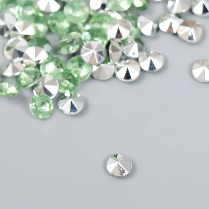 Декор для творчества в бутылочке "Стразы. Светло-зелёный" набор 250 шт d=0,6 см 4х3х3 см