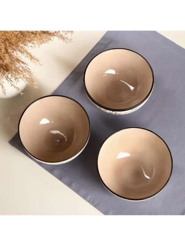 Набор посуды Керамика ручной работы &laquo;Салатный&raquo;, 3 шт.: 700 мл, 1 сорт, серый, Иран