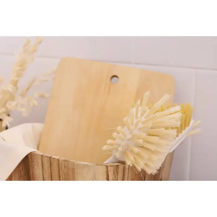 Щётка для посуды Доляна Meli, 8×6,5×29 см, бамбуковая ручка, цвет бежевый Щётка для посуды Доляна Meli, 8×6,5×29 см, бамбуковая ручка, цвет бежевый